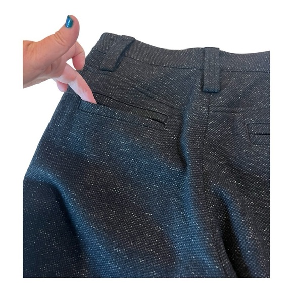 DVF Diane Von Furstenberg Wool Classic Ponte Trousers Speckled Black Grey Size 2 - Picture 10 of 15